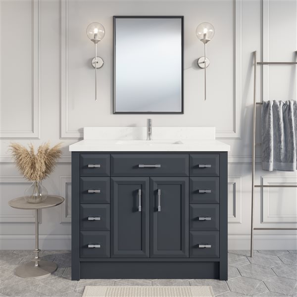 Spa Bathe Calumet 42 In Pepper Grey, How To Make A Double Vanity From Single