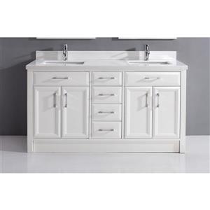 Spa Bathe Calumet Vanity and Sink - 63-in. - Quartz Top - White