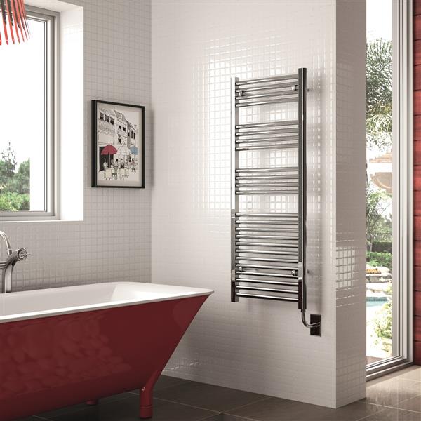 American Towel Rack Premier Straight Electric Towel Warmer - Polished Chrome - 47.25-in x 23.62-in