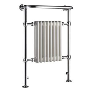 Chauffe-serviette/radiateur électrique Taurus Columbine d'American Towel Rack, blanc/chrome poli, 36,22 po x 26,18 po