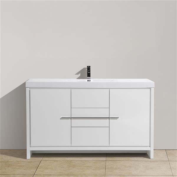 Gef Ember Bathroom Vanity With Single, 59 Bathroom Vanity Single Sink