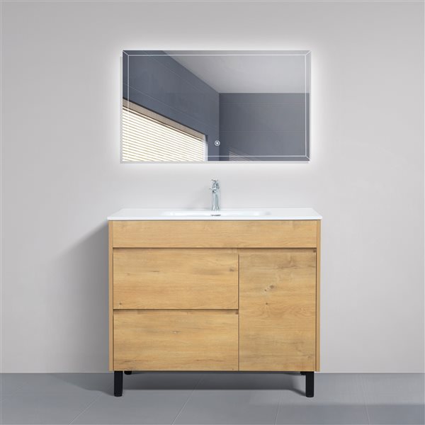 Brown Single Sink Bathroom Vanity, 40 Bathroom Vanity With Sink Canada