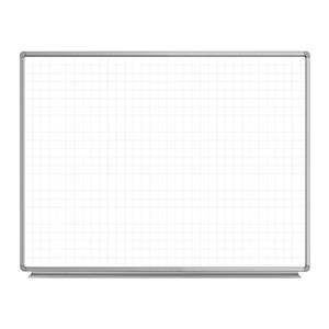Luxor Wall-Mounted Magnetic Ghost Grid Whiteboard - 48-in  x 36-in