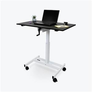 Luxor 48-in Pneumatic Adjustable-Height Standing Desk - Black/White