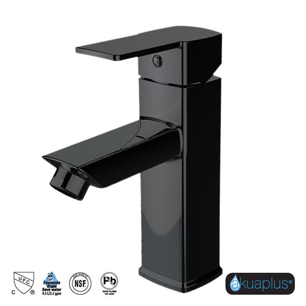 akuaplus® TALA Lavatory Faucet  - Single Square Handle - Matte Black