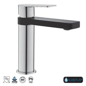 Robinet de lavabo IRA akuaplus® à 1 levier, chrome et noir mat