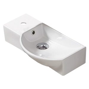 American Imaginations Rectangular Sink - 17.7-in - White