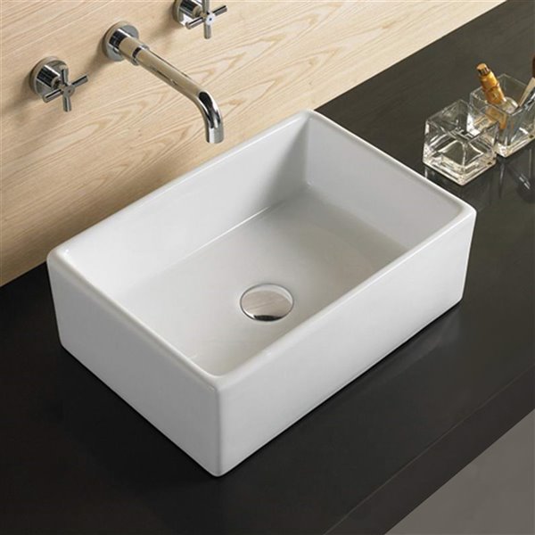 American Imaginations Vessel Sink - 23-in - White