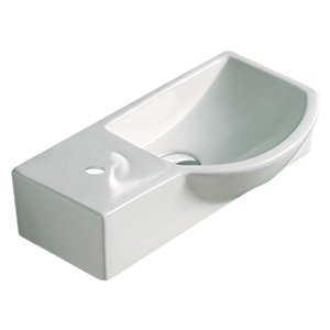 Lavabo de salle de bain de American Imaginations, 14,7 po, blanc mat