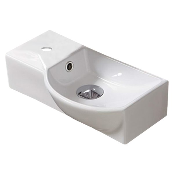 American Imaginations Rectangular Sink - 14.7-in - White
