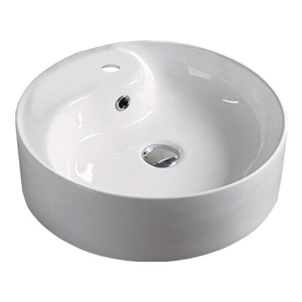 American Imaginations Vessel Sink - 18.3-in - White
