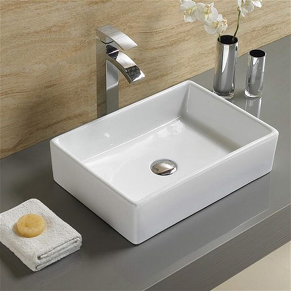 American Imaginations Vessel Sink - 18.5-in - White