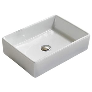 Vasque rectangulaire de American Imaginations, 18,5 po, blanc