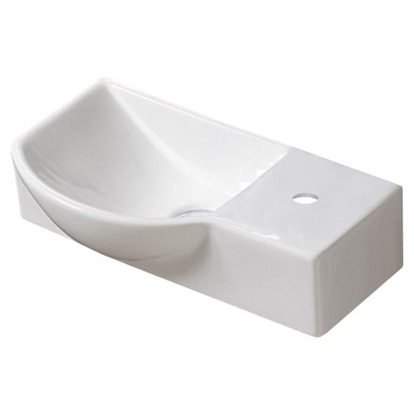 American Imaginations Wall-Mount Sink - 14.7-in - White