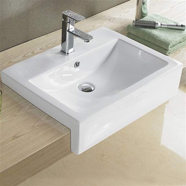 American Imaginations Vessel Bathroom Sink - 23.6-in - White