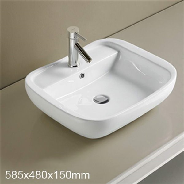 American Imaginations Vessel Sink - 23-in - White