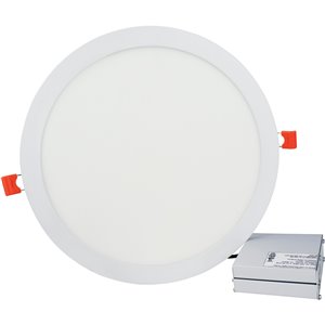 Luminaire encastré rond de American Imaginations, 12 po, blanc