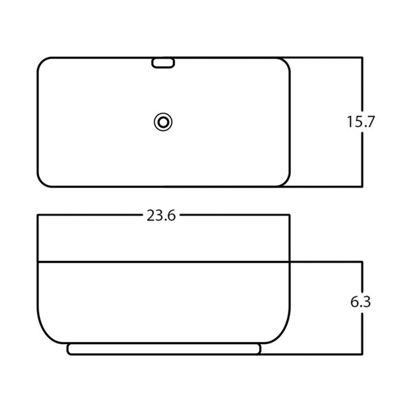 American Imaginations Vessel Sink - 23.6-in - White