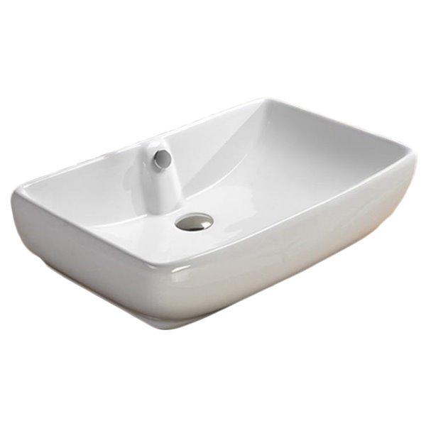 American Imaginations Vessel Sink - 23.6-in - White