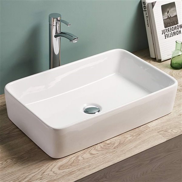 American Imaginations Vessel Sink - 23-in - White
