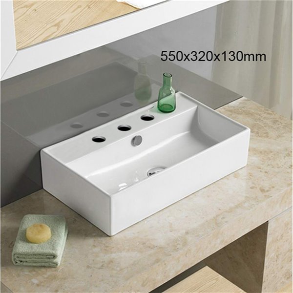 American Imaginations Vessal Bathroom Sink - 21.7-in - White