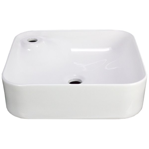 American Imaginations Vessel Sink - 16.9-in - White