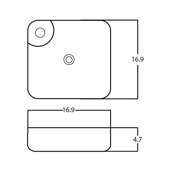 American Imaginations Vessel Sink - 16.9-in - White