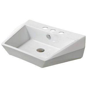 American Imaginations Wall-Mount Bathroom Sink - 27.2-in - White