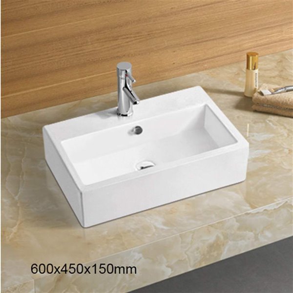 American Imaginations Vessel Sink - 23.6-in - White AI-28419