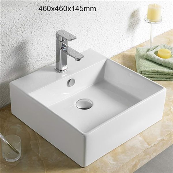 American Imaginations Vessel Sink - 18.1-in - White