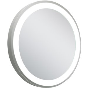 Miroir rétroéclairé à DEL rond de American Imaginations, 23 po, aluminium