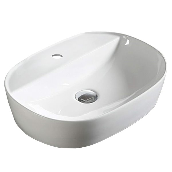American Imaginations Vessel Sink - 19.7-in - White