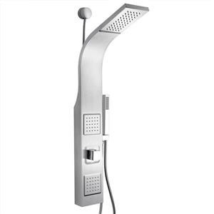 Panneau de douche Easy Connect d'AKDY, acier inoxydable, argenté, 39 po