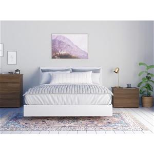 Nexera Solstice 3 Piece Bedroom Set -  Walnut and White - Queen Size