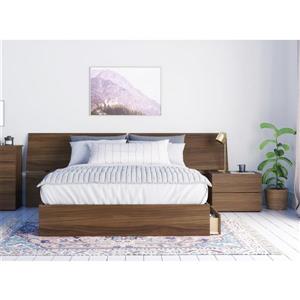 Nexera Distance 3 Piece Bedroom Set -  Walnut - Queen Size