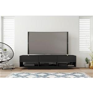 Nexera 105406 Stereo TV Stand -  72-inch -  3 Drawers -  Black