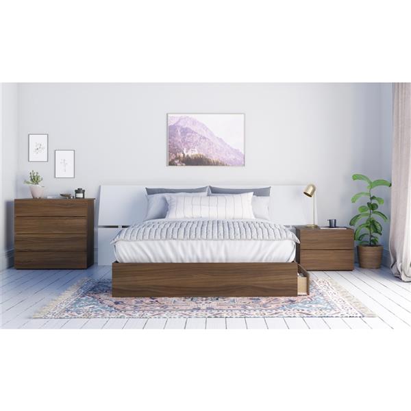 Nexera 341131 Nightstand -  2-Drawer -  Walnut