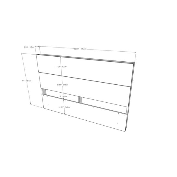 Nexera Chinook 2 Piece Bedroom Set -  Bark Grey and Black - Queen Size