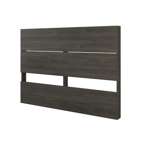 Nexera 3 Piece Bedroom Set -  Bark Grey and Black - Full Size