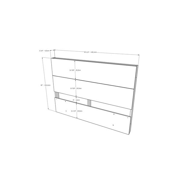 Nexera 3 Piece Bedroom Set -  Bark Grey and Black - Full Size