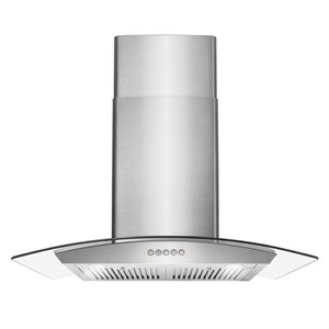 Cosmo Wall Mount Range Hood with LED Light - 760 CFM - 30-in - Stainless Steel
