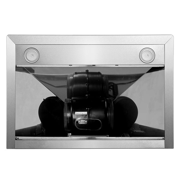 Cosmo 30-in 380 CFM Vista Collection Ducted Wall Mount Range Hood w/ Button Controls and LED Lights - Stainless Steel