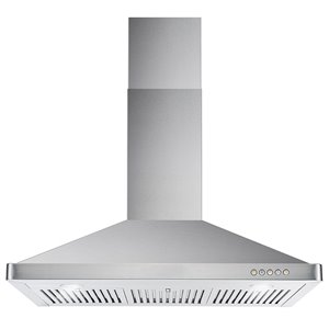 Cosmo Wall Mount Range Hood - Ultra Quiet - 380 CFM - 36-in - Stainless Steel