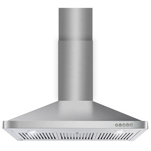 Cosmo Wall Mount Range Hood - Ultra Quiet - 380 CFM - 36-in - Stainless Steel