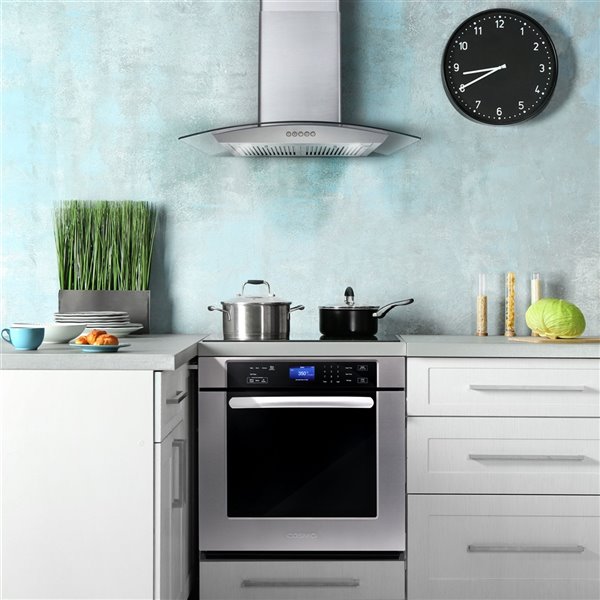 Cosmo 30 in. Ducted Wall Mount Range Hood in Stainless Steel with