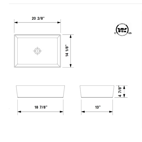 Cheviot Flex Vessel Bathroom Sink - 20.25-in - White