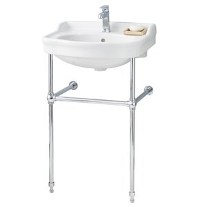 Cheviot Antique Bathroom Sink - Vitreous China - 22.50-in - White/Chrome
