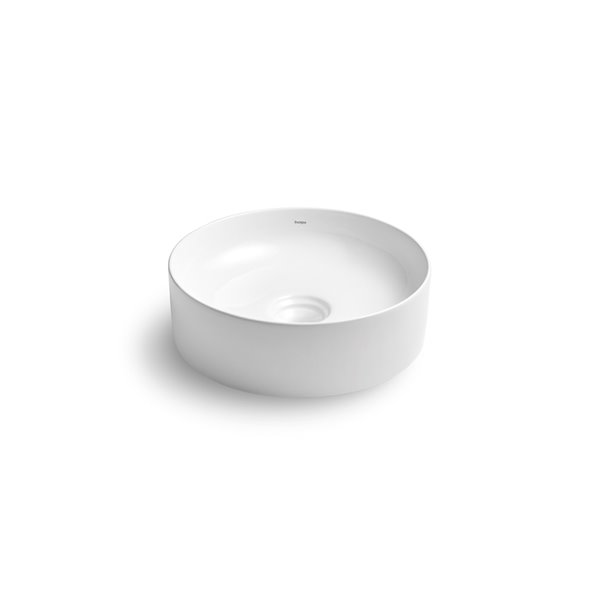 Cheviot Flow Vessel Bathroom Sink - 15.25-in - White