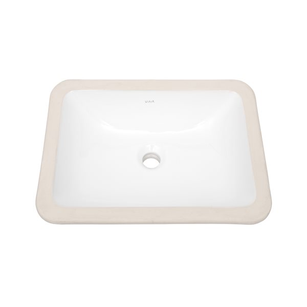Cheviot Seville Undermount Bathroom Sink - 19.75-in - White