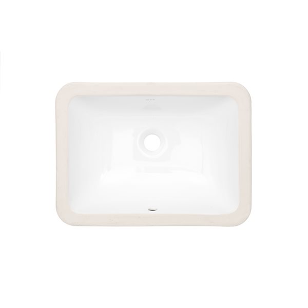 Cheviot Seville Undermount Bathroom Sink - 19.75-in - White